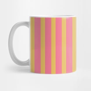 Abhay | Pink and Dark Yellow Stripes Pattern Mug